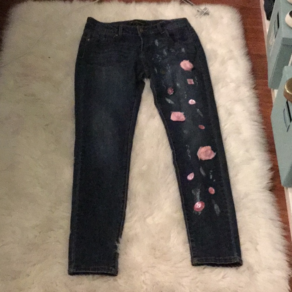 Embellished jeans